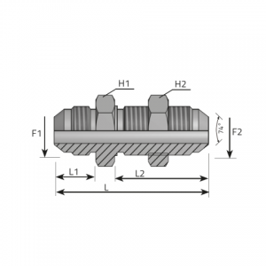 Bulkhead адаптер AG-JIC / AG-JIC. (APPMJ)